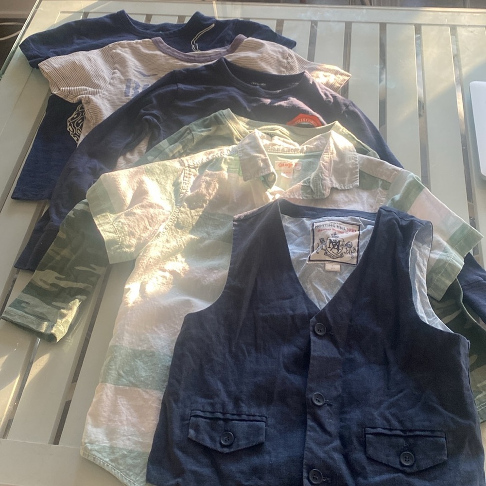 Bundle of boys shirts sizes 6-7